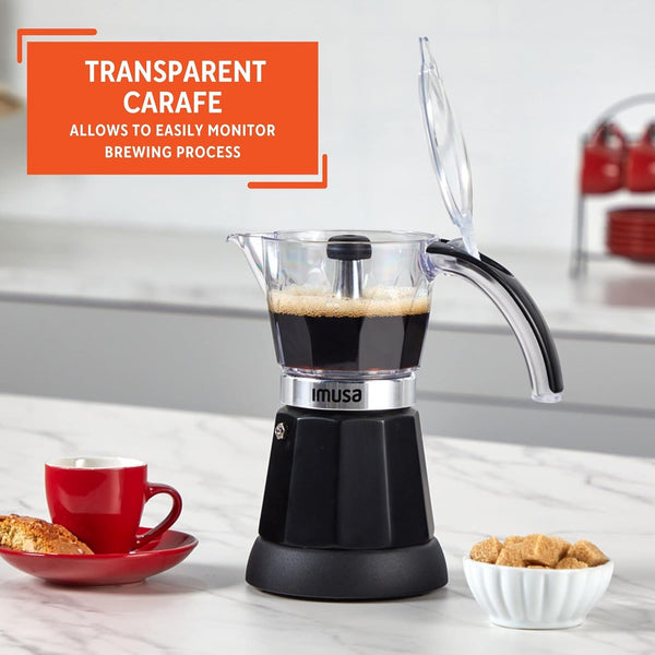 IMUSA 6 or 3 Cup Electric Espresso Maker for Coffee