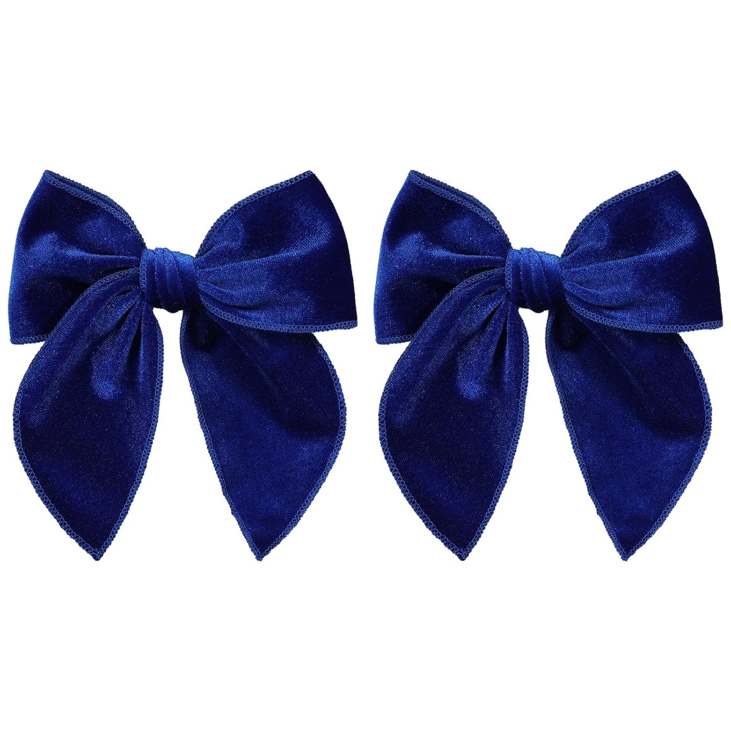 5" Red Christmas Velvet Fable Hair Bows Kids Big Velvet Ribbon Sailor Bow Alligator Clip Cheer Barrettes Hairpins Valentines New Year Gift Accessory for Toddler Teen Baby Girls