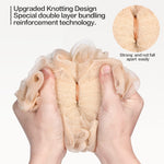 fishent loofah bath sponge 4 pack soft loofa exfoliating body scrubber mesh shower puff pouf ball luffa