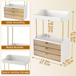 3-Tier Bathroom Counter Organizer with Drawers for Makeup and Storage