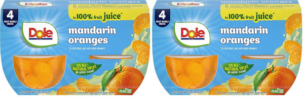 Dole Fruit Bowls Pineapple Tidbits in 100% Juice Snacks, 4oz 24 Total Cups, Gluten & Dairy Free, Bulk Lunch Snacks for Kids & Adults