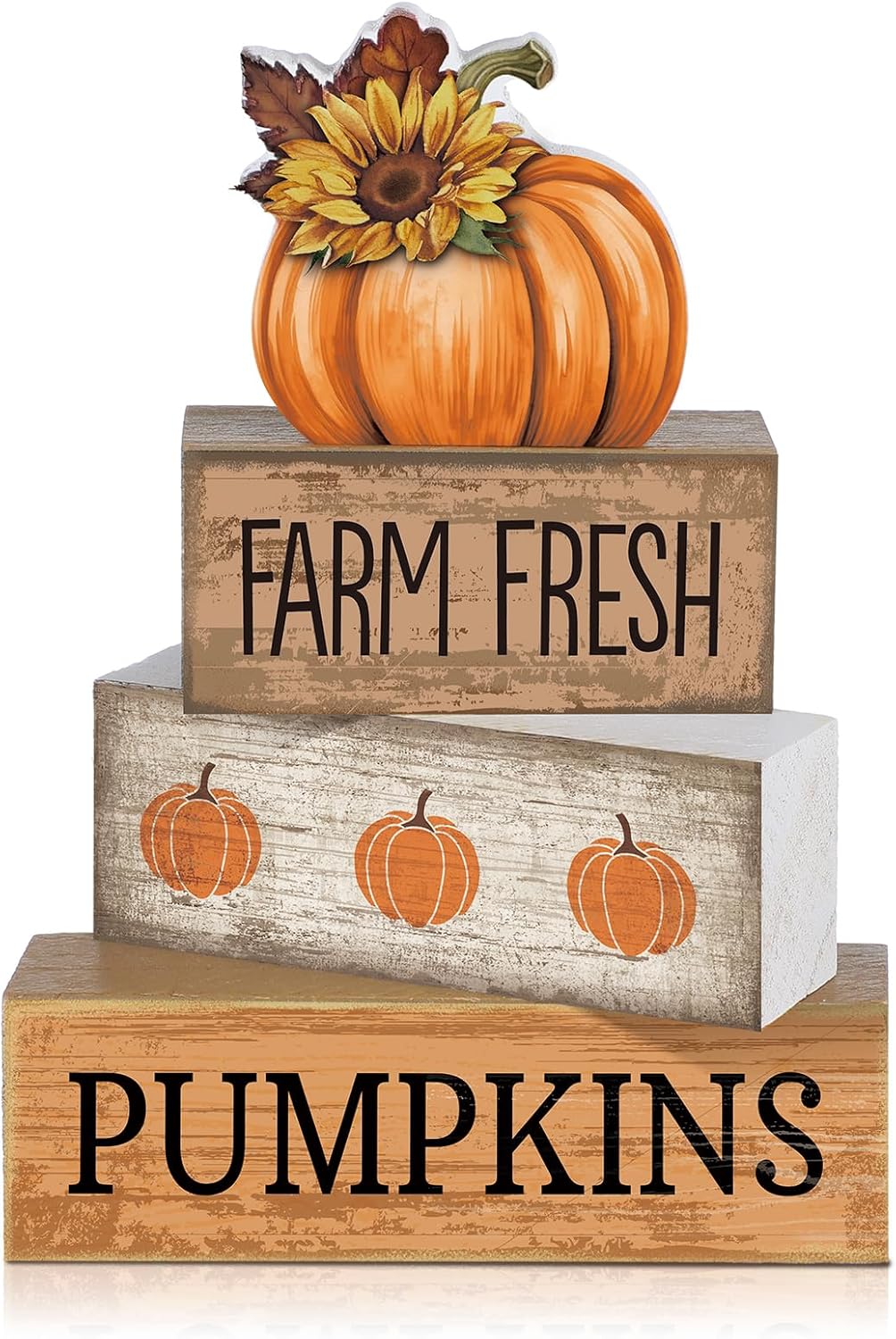 4 Pcs Christmas Table Decoration Wooden Santa Claus Decor Christmas Tiered Tray Decor Decorative Santa Claus Elk Block Sign Gift Farmhouse Xmas Table Centerpiece for Home Kitchen Shelf