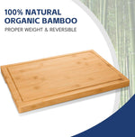 Hiware 3-piece Bamboo Cutting Boards for Kitchen