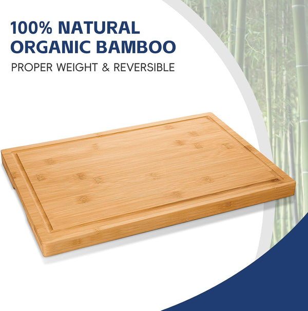 Hiware 3-piece Bamboo Cutting Boards for Kitchen