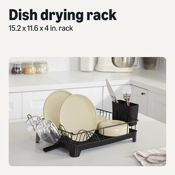 Amazon Basics Stainless Steel Dish Drying Rack for Kitchen Counters