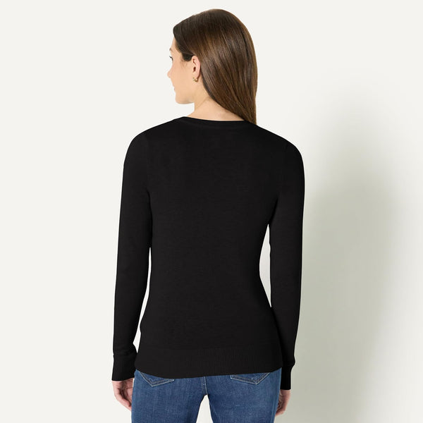 Amazon Essentials Women's Lightweight Crewneck Cardigan Sweater (Available in Plus Size)