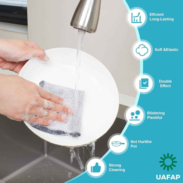 12 PCS Non Scratch Wire Dishcloths for Multi-Surface Cleaning