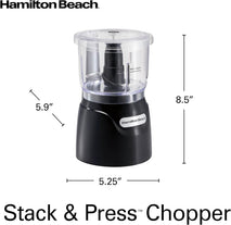 Hamilton Beach 3-Cup Electric Vegetable Chopper & Mini Food Processor, 350 Watts, Stainless Steel