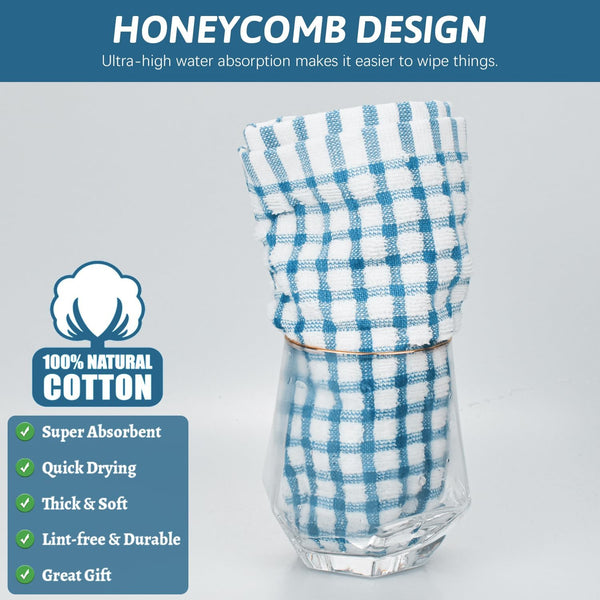 8 Pcs Kitchen Dish Rags,100% Cotton Soft Absorbent Quick Drying Dish Cloths for Kitchen,Washing Dishes,Cleaning rags-11 x 11In