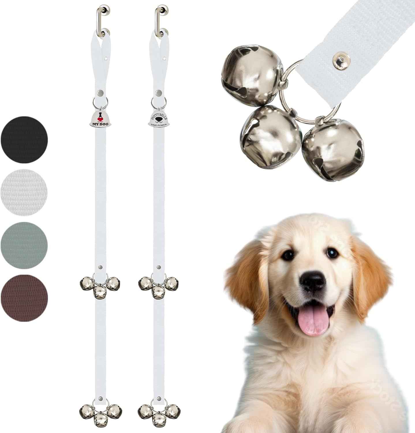 Caldwell's Pet Supply Co. Dog Potty Bells, Dog Door Bell, Bells to Go Outside, Potty Training Bell, Dogs Doorbell, Dogs Potty Doorbell, Ring to Go Pee, All Breed Puppy Training Tool