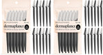 kitsch dermaplane razor for women face - black, 12 pc set - exfoliating facial razor for smoother skin