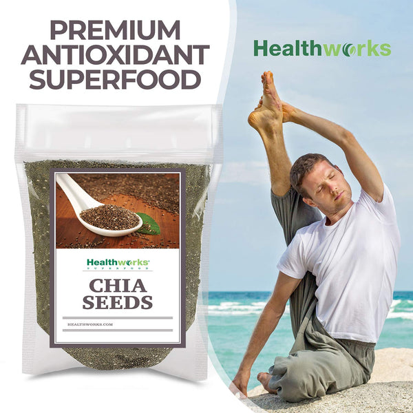 Healthworks Superfoods Raw Chia Seeds - 96 Oz / 6 Lbs - Premium & All-Natural - Contains Omega 3, Fiber & Protein - Great with Shakes, Smoothies & Oatmeal