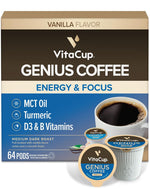 VitaCup Organic Keto Coffee Pods, Single Serve Compatible with Keurig K-Cup Brewers, 16 Count