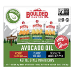 Boulder Canyon Avocado Oil Kettle Style Potato Chips Variety Pack, 18 Count, Gluten-Free, Non-GMO