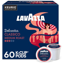 Lavazza Dolcevita Classico single-serve coffee pods for Keurig K-cup machines, medium roast, 60-count box