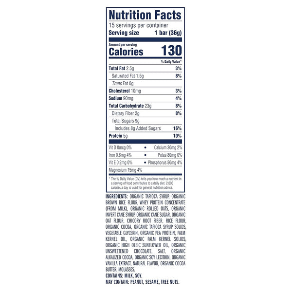 Zbar Protein Chocolate Chip Crispy Snack Bars Made with Organic Oats Non-GMO Gluten Free