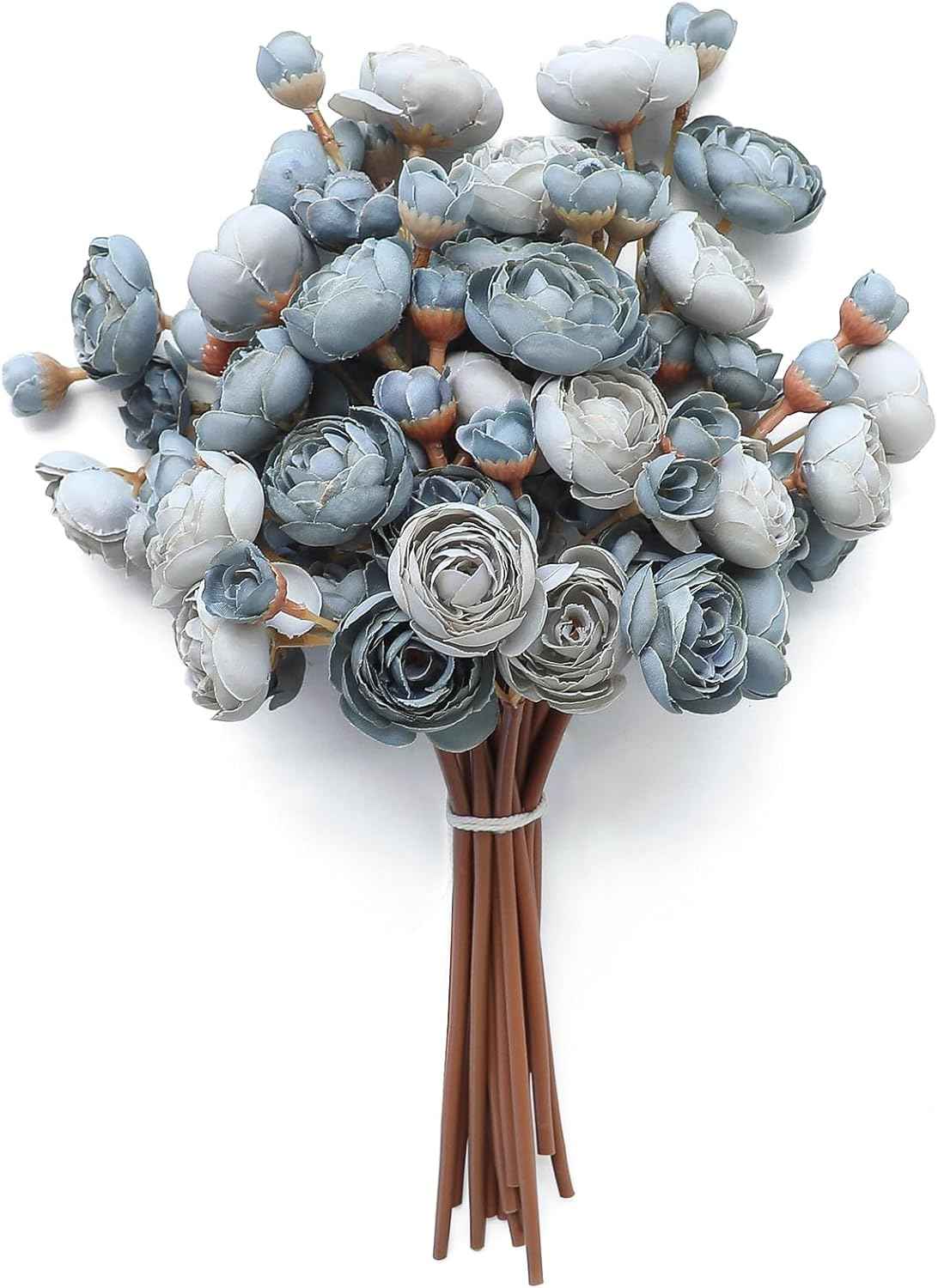 Floroom Ranunculus Artificial Flowers 18 Pcs Dusty Rose Faux Silk Mini Ranunculus Bulk Fake Wedding Filler Flowers for DIY Bouquets, Centerpieces, Bridal Shower Decorations & Arrangements