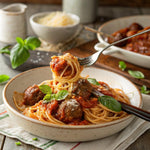 Amazon Kitchen, Spaghetti, Beef Meatballs & Marinara Sauce, Single Serve Meal, 14 oz