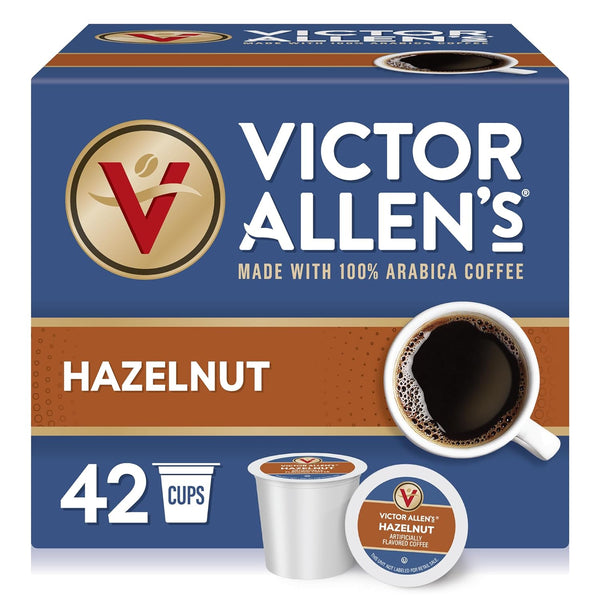 Victor Allen's Hazelnut Flavored Single Serve Coffee Pods for Keurig K-Cup Brewers, 80 Count, Medium Roast