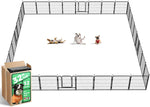 fxw rollick unleashed dog playpen for indoor, yard, rv camping, 24 inch 8 panels for small and puppy dogs, black