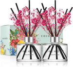 COCODOR Reed Diffuser Set with Preserved Baby's Breath with Sticks/April Breeze / 6.7oz / Scent Fragrance Oil Diffuser for Bedroom Bathroom Home Décor