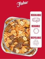 Fisher Snack Honey Roasted Mixed Nuts with Peanuts, 24 Ounces, Reusable Canister
