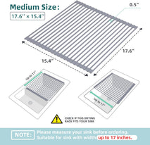 Ohuhu Over Sink Dish Drying Rack with Silicone Coating for Kitchen Counter