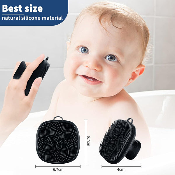 Silicone Face Scrubber for Men Facial Cleansing Brush Waterproof Black