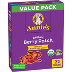 Annie's Organic Berry Patch Bunny Fruit Flavored Snacks, Gluten Free, Value Pack, 22 Pouches, 15.4 oz