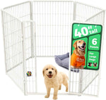 FXW Homeplus Unleashed Indoor Dog Playpen - Stress-Free and Safe Play, Heavy Duty 24 Inch 6 Panels Dog Pen for Puppy and Small Dogs, Black│Patented