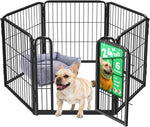 fxw homeplus unleashed 24 inch 6 panels dog pen black patented
