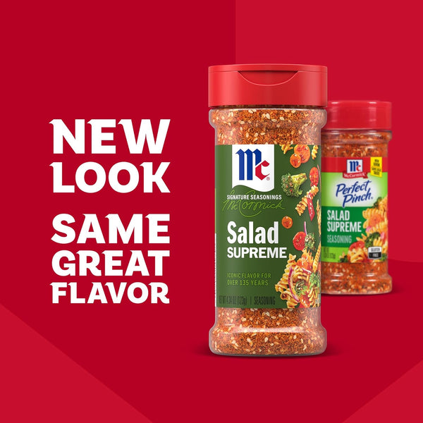 McCormick Perfect Pinch Salad Supreme Seasoning 4.34 oz gluten-free MSG-free seasoning blend