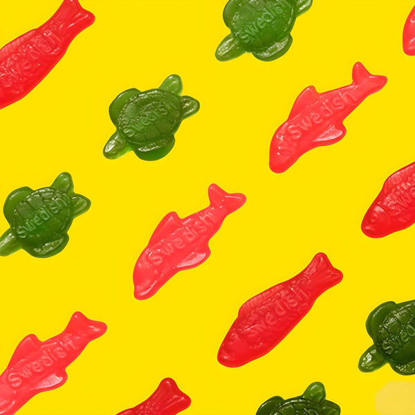 Bulk Swedish Fish and Friends Soft & Chewy Gummy Candy, 12-3.59 oz Bags