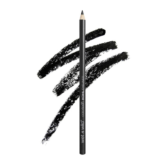 wet n wild Color Icon Kohl Eyeliner Pencil - Rich Hyper-Pigmented Color, Smooth Creamy Application, Long-Wearing Matte Finish Versatility, Cruelty-Free - Baby's Got Black