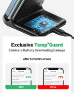 INIU Wireless Charger, 15W Fast Qi Certified Wireless Charging Station with Sleep-Friendly Adaptive Light Compatible with iPhone 17 16 15 14 13 12 Pro Max Samsung Galaxy S25 S24 S23 Note 20 Google etc