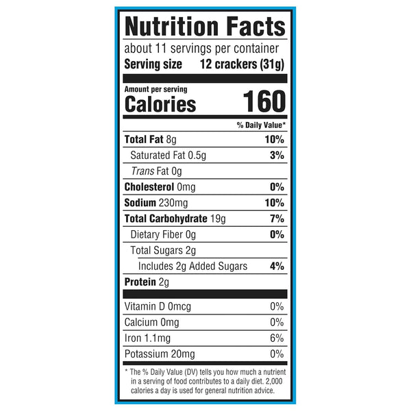 Original Baked Snack Crackers, Family Size, 12 oz