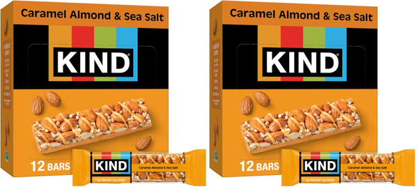 KIND Dark Chocolate Nuts & Sea Salt Bars, Gluten Free, Low Sugar, High Fiber, 12 Count