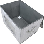 Large Collapsible Stackable Storage Bins with Lids for Home and Office