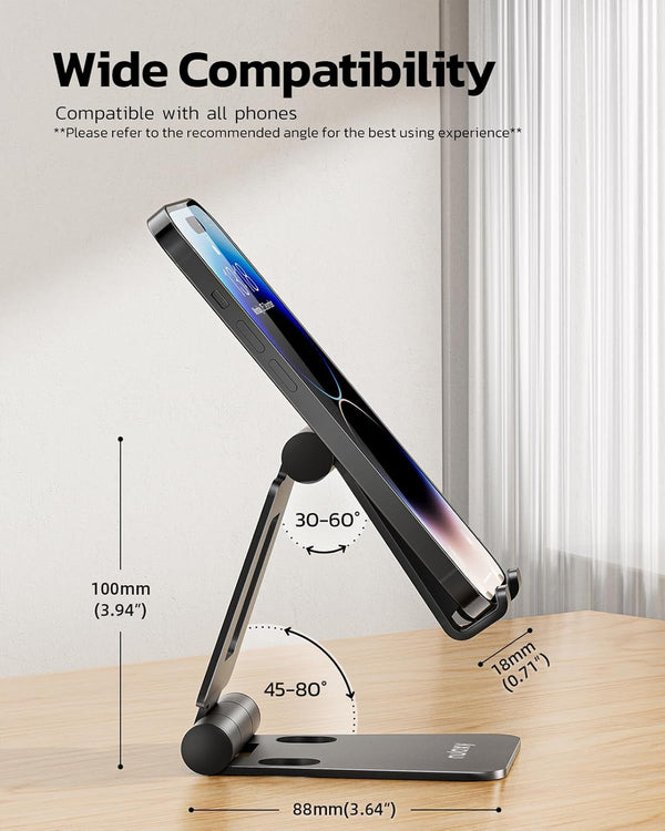Adjustable and Portable Phone Stand for Smartphones and e-Readers