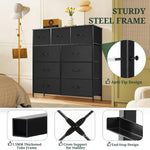 9-drawer dresser with storage and anti-tip kit for bedroom and entryway
