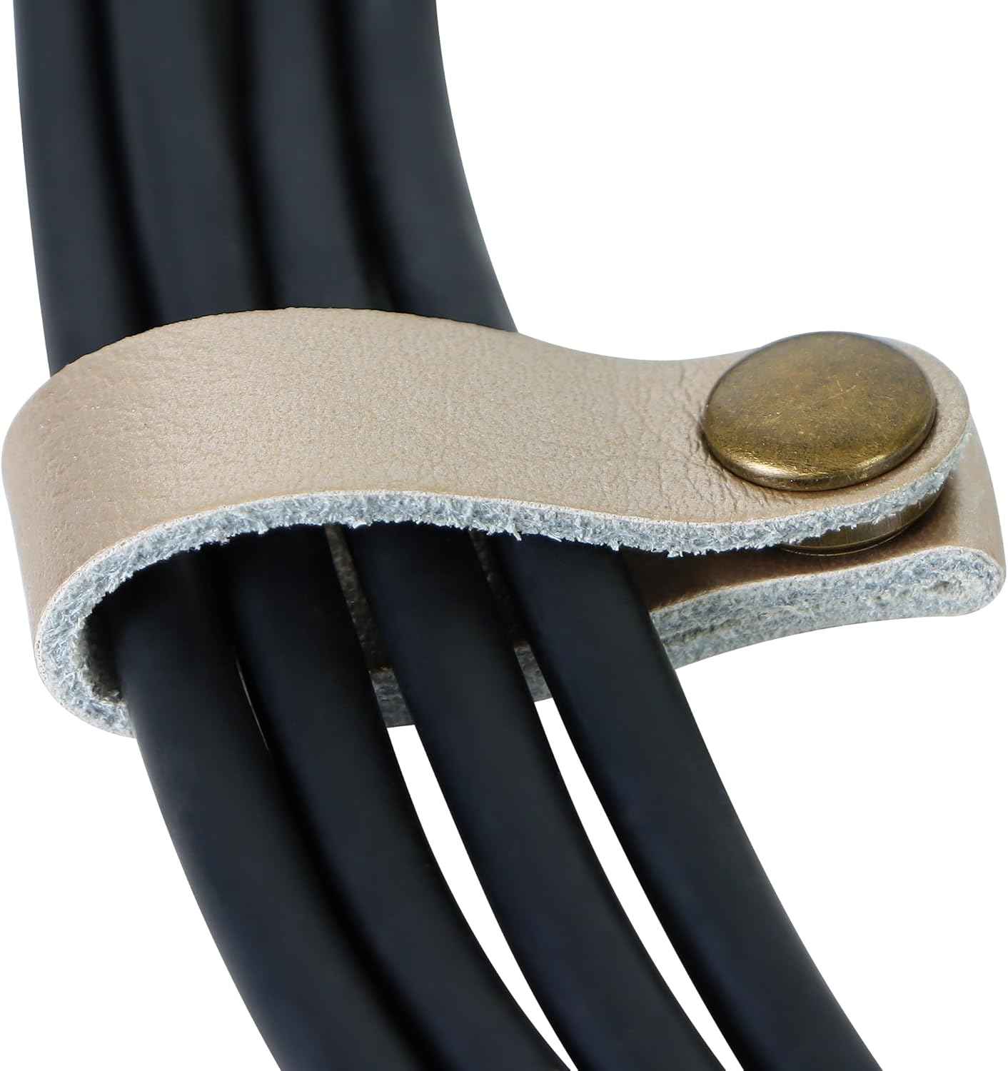 25Pcs Leather Headphone Cord Organizer Straps, Cable Holder Management for Organizing Portable Cable Earphone Wires, Stocking Stuffers Gifts for Men