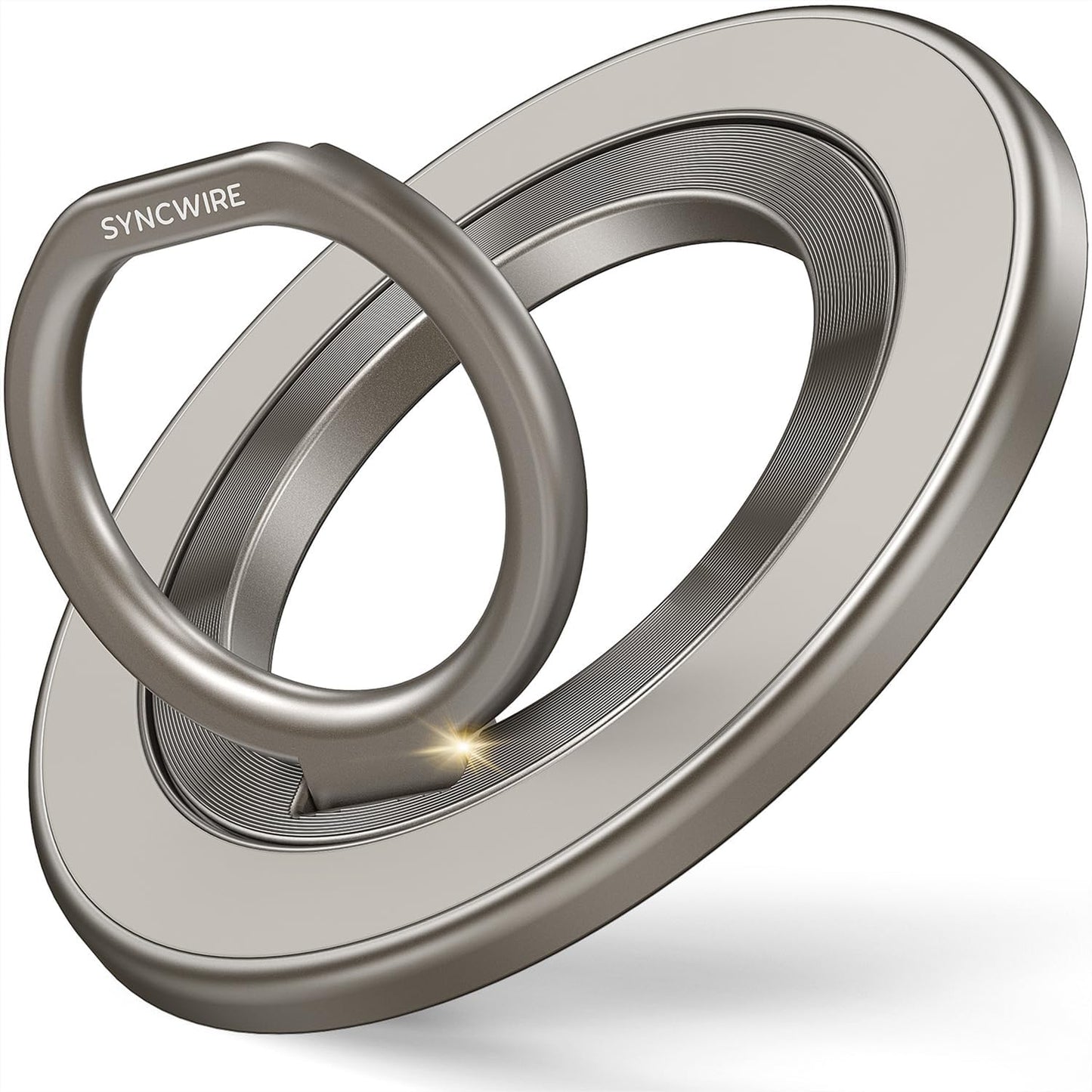 SYNCWIRE Upgraded Magnetic Phone Ring Holder for MagSafe, Magnet Cell Phone Grip Stand Finger Ring Kickstand Two-Sided Magnetic Compatible with iPhone 16 Pro Max 15 14 13 12 MagSafe Accessories