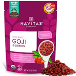 Navitas Organics Goji Berries, 8oz Bag, 8 Servings, USDA Organic, Non GMO, Gluten Free, Vegan
