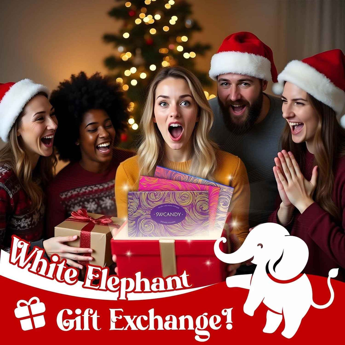 Shower Steamers Aromatherapy Birthday Gifts for Women - SWCANDY 8 Pcs Valentines Day Decorations, Her Mom Adults Men Him Teen Self Care with Natural Essential Oils Relaxation Home SPA Travel Holidays | Aromatherapy, Birthday Gifts, 8 Pcs, Stocking Stuffer