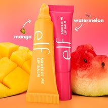 e.l.f. Squeeze Me More Lip Balm Duo, 2-Count, Mango and Watermelon, Vegan, Cruelty-Free, Hyaluronic Acid