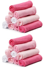 Spasilk newborn washcloths, 10-pack, 80% cotton, 20% polyester, 9x9 inches, various colorful prints