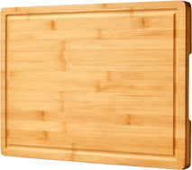 Large 18 inch bamboo cutting board for kitchen use