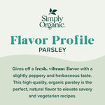 Simply Organic Italian Parsley Organic Flakes 0.26-Ounce Jar Kosher Fresh Green-Leafy Taste