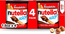 Nutella & GO! Chocolate Hazelnut Spread with Breadsticks, 4 Snack Packs, 1.8 oz Each