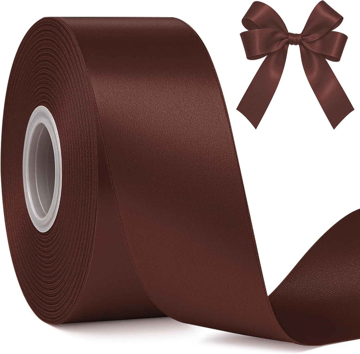 Fullive Red Ribbon 1 1/2 Inch, 30 Yards Red Ribbon for Gift Wrapping, Polyester Satin Christmas Ribbon for Wedding Xmas Tree Valentines Day Decorations DIY Bows Wrapping Bouquet Floral Arrangements